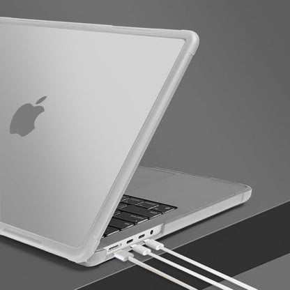 MOSISO Compatible with MacBook Pro 14 inch Case M5 M4 M3 M2 M1 2026-2021 | 4 in 1 Kit Shock-Absorbing Shell with Fold stent, A3427 A3426 A3434 A3112 A3185 A3401 A2918 A2992 A2779 A2442, Matte Clear - color: Matte Clear