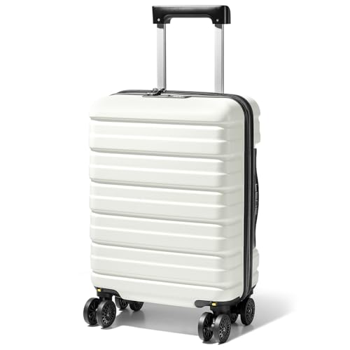Lekesky 16 Inch Underseat Carry On Luggage Airline Approved, D-Beige | Durable ABS, Small Underseat Carry-on Luggage with TSA Lock Spinner Wheels, Personal Item Luggage Removable Wheels for Travel - color: D-Beige, size: 16 Inch