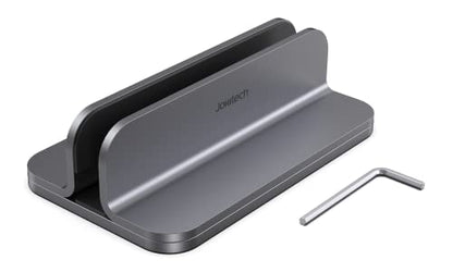 Aluminum Laptop Vertical Stand Organizer, Sturdy Laptop Computer Holder Desktop Stand Compatible with new Retina Apple MacBook Pro/Air/Neo, Mac mini & iPad Pro - Spacegrey - color: Spacegrey