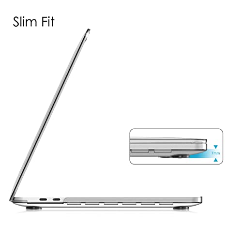 Fintie Hard Shell Case for MacBook Pro 13 Inch, Frost Clear | A2338(M2 M1) A2251 A2289 A2159 A1989 A1706 A1708 (2016-2023) with/Without Touch Bar, Snap-On Cover, Lightweight - color: Frost Clear, size: Pro 13 Inch