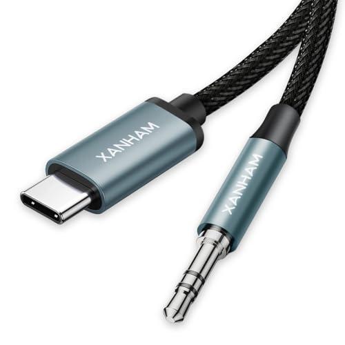 USB Type C to 3.5mm Aux Jack Adapter Cable USB C to 3.5mm Headphone Stereo Male to Male Cord Compatible with iPhone 15 Plus/15 Pro Max, Galaxy S24 S23 S22 S21 Ultra, Pixel, iPad 6.6 Feet/2M - size: 6.6 Feet