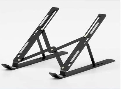 Laptop Stand for Desk - Portable Aluminum Alloy Folding Adjustable Holder for 10-15.6" Laptops & Tablets