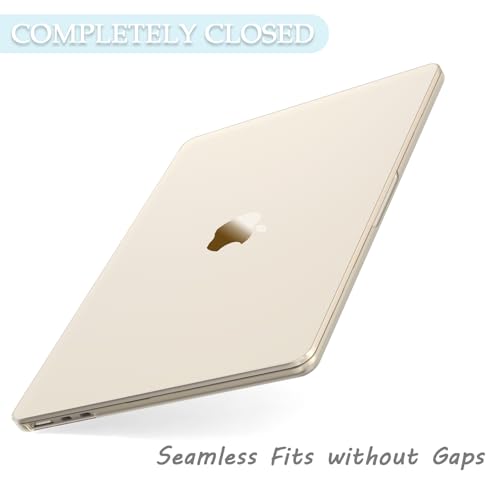 AKIT Compatible with 2026 2025-2022 MacBook Air 13 inch Case, [100% Official Color] Sturdy Mac Air 13.6" M5 M4 M3 M2 A3449 A3240 A3113 A2681 Hard Shell + Keyboard & Screen Cover, Starlight Clear - color: Official Starlight