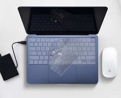 CaseBuy Keyboard Cover Skin for 2026 MacBook Neo 13-inch A18 Pro A3404 | MacBook Neo 13" Accessories Protector, Invisible Protection, Spill & Dust Resistant TPU Protector, US Layout, Clear - size: Macbook Neo 13"(2026 with Touch ID)