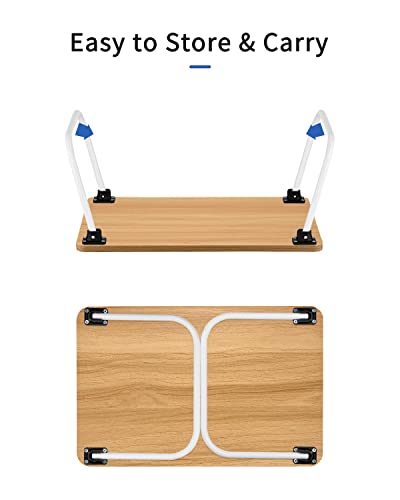 Ruxury Folding Lap Desk Laptop Stand Bed Desk Table Tray, Breakfast Serving Tray, Portable & Lightweight Mini Table for Sofa Couch Floor - Wood - color: Wood