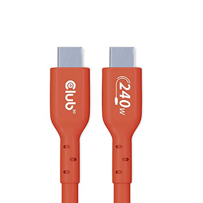 Club 3D CAC-1515 USB2 Type C to Type C Certified Bi-Directional Cable with 240W Charging, 480Mb Data Transmission EPR 4m -13.13ft - size: 4m -13.13ft