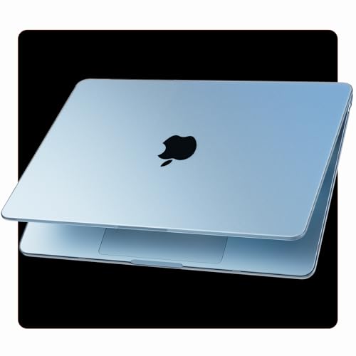Soonjet Invisible Armor for MacBook Air 15 inch Case M5 M4 M3 M2 2026-2023 | 100% Color Match, Sky Blue Clear Matte, Protective Hard Shell, Anti Fingerprint & Scratch, Ultra Thin, Close Seamlessly - color: Sky Blue Clear