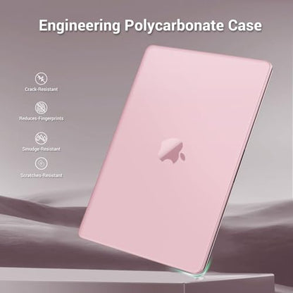 MOSISO Compatible with MacBook Pro 14 inch Case M5 M4 M3 M2 M1 2026-2021 | Ultra-Thin Seamlessly Closes Crack-Resistant Protective Hard Matte Shell&Keyboard Cover, Baby Pink - color: Baby Pink
