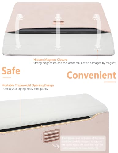 HYZUO 13 Inch Laptop Case Sleeve Bag with Adjustable Stand, Apricot | for MacBook Air 13 M5 A3449 M4 M3 M2 M1 2026-2018, 13" MacBook Neo 2026, MacBook Pro 13 M2 M1 2026-2016, Surface Pro, XPS 13 - color: Apricot, size: 13 Inch