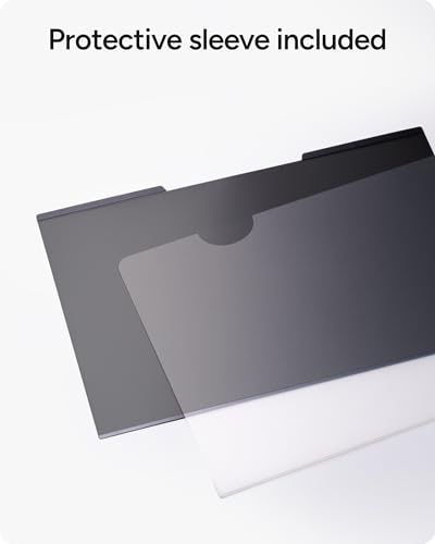 ZAGG 14-Inch Universal Laptop Privacy Filter (16:9) – Removable Magnetic 4-Way Screen Filter, Anti-Glare Matte Finish, Fingerprint Resistant, Reusable Design & Protective Sleeve - size: 14-Inch (16:9)