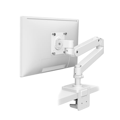 Ergotron – Upgraded LX Pro Premium Monitor Arm, Single Monitor Desk Mount – fits Flat Curved Ultrawide Computer Monitors up to 34 Inches, 4 to 22 lbs, VESA 75x75mm or 100x100mm – White