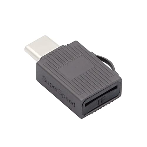 cablecc 5Gbps USB 3.0 Type C USB-C to Micro SD SDXC TF Card Reader Adapter for Laptop Tablet Phone - color: Grey USB-C to TF OTG