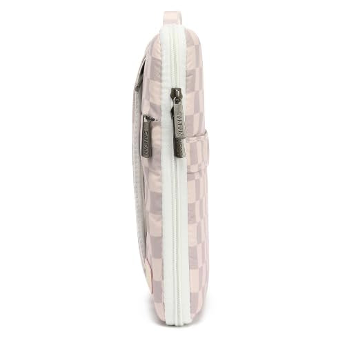 360 Degree Protective Laptop Sleeve with Multi-Pockets (Lavender Grey Checkered, 12.5 inch-13.5 inch) - color: Lavender Grey Checkered, size: 12.5 inch-13.5 inch