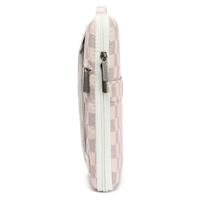 360 Degree Protective Laptop Sleeve with Multi-Pockets (Lavender Grey Checkered, 12.5 inch-13.5 inch) - color: Lavender Grey Checkered, size: 12.5 inch-13.5 inch