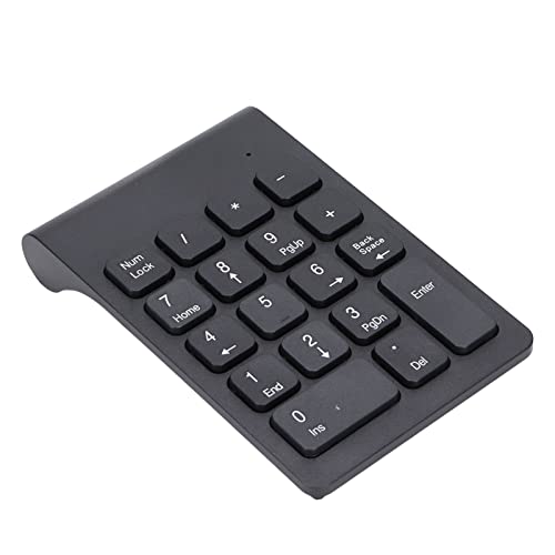 Cordless Numeric Keypad, 2.4Ghz 1200 DPI Responsive Portable 18 Keys Number Pad 4 Keys Mouse Combo with Receiver for Home Office Travel, Plug and Play