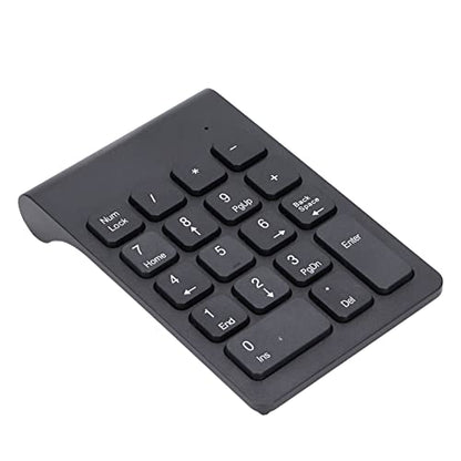 Cordless Numeric Keypad, 2.4Ghz 1200 DPI Responsive Portable 18 Keys Number Pad 4 Keys Mouse Combo with Receiver for Home Office Travel, Plug and Play