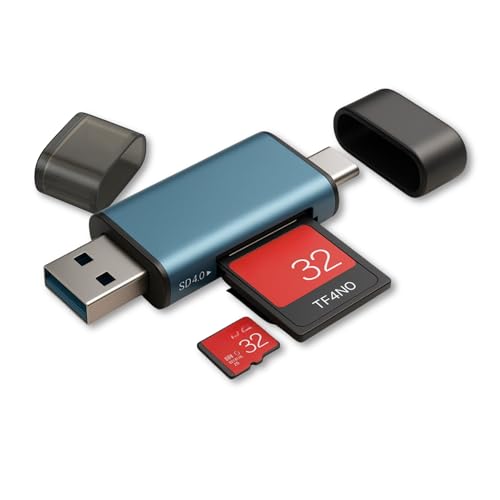 SD4.0 Card Reader - High-Speed 312MB/s USB-A & USB-C Micro SD Card Reader - SD Card Reader for iPhone, Android, MacBook, PC - Plug & Play UHS-II SDXC SDHC SD Card Reader for Laptop & More
