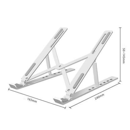 1Pc Portable White Electronic Device Stand – Foldable Notebook Computer Laptop Stand with ABS Material for Enhanced Comfort Efficiency - color: White