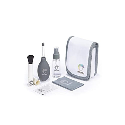 ProOptic Complete Optics Care and Cleaning Kit | 7-piece cleaning kit with air blower, microfiber cloth and spray for lenses, sensors and binoculars
