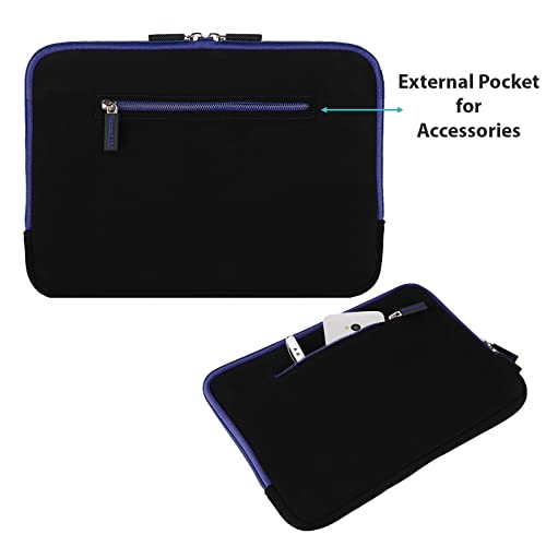 eBigValue 15 inch Laptop Sleeve Pouch with External Accessories Pocket Compatible with MacBook/////Laptops
