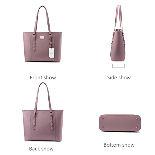 Laptop Tote Bag for Women Cute Computer Bag Large Laptop Purse - color: Purple