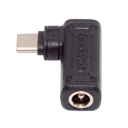 140W 100W DC Jack 5.5x2.5mm Input to USB-C Type-C Angled 90 Degree Power Plug Charge Adapter for Laptop Phone - style: 5.5x2.5mm 140W