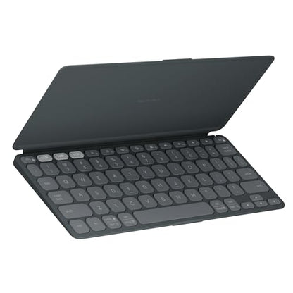 Logitech Keys-to-GO 2 Bluetooth Tablet Keyboard - Graphite | Portable Bluetooth tablet, built-in cover, slim & compact, for Windows, Android, Linux, iPad, iPhone, Mac, Apple TV - color: Graphite, style: Keys-To-Go 2