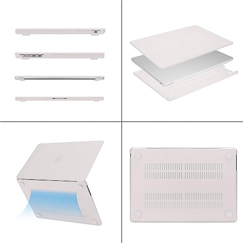 MOSISO Compatible with MacBook Air 15 inch Case M5 2026 M4 M3 M2 2025-2023 | A3448 A3241 A3114 A2941, Scratch-Resistant Protective Hard Shell Case&Keyboard Cover&ScreenFilm&Pouch, Stone Gray - color: Stone Gray