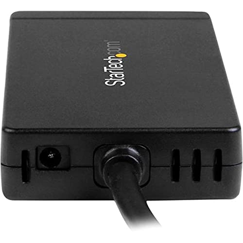 StarTech 3-Port USB-C Hub with Gigabit Ethernet and 3X USB-A, 5Gbps, TAA | Built-in 30cm USB-C cable, 3x USB-A, Fully powered connected devices, Desktop placement, Small footprint