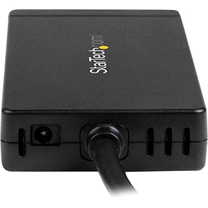 StarTech 3-Port USB-C Hub with Gigabit Ethernet and 3X USB-A, 5Gbps, TAA | Built-in 30cm USB-C cable, 3x USB-A, Fully powered connected devices, Desktop placement, Small footprint