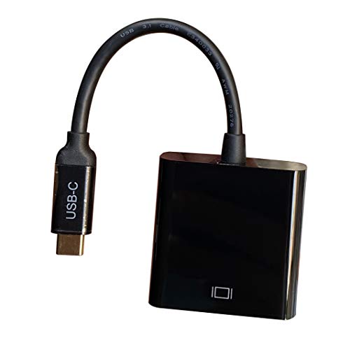 USB C to VGA Adapter - 1080P Full HD, Compact & Universal Compatibility for Laptop, Tablet, Smartphone NOT Support HDMI Output (BL-CVG01)
