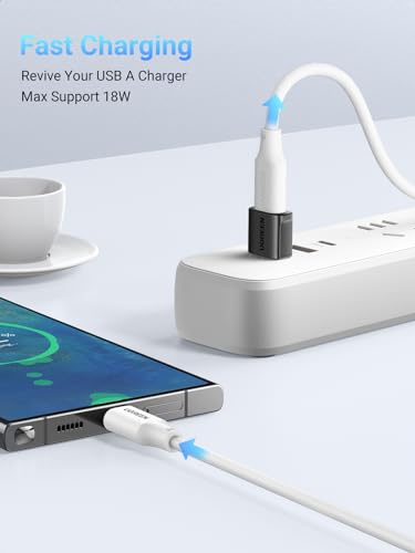 UGREEN USB to USB C Adapter 3Pack, 10Gbps Female to Male Converter | Slim Design, for iPhone 17 16 15 14 13 Plus Pro Max,iPad Air Mini 6 7,Samsung Galaxy S23 S24,iPad Air