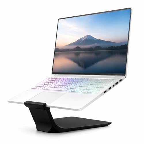 Laptop Stand for Desk – Ergonomic Laptop Riser, Improves Posture & Reduces Neck Pain, Stable No-Wobble Design, Cooling Airflow, Fits 10–17” Laptops, Office & Home Setup - color: Black