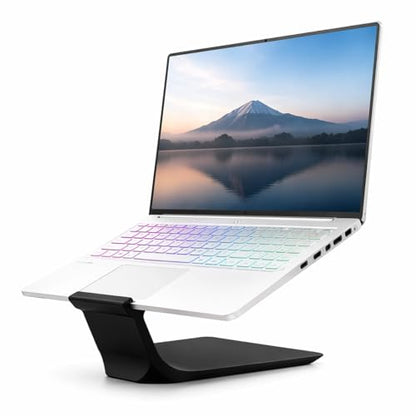 Laptop Stand for Desk – Ergonomic Laptop Riser, Improves Posture & Reduces Neck Pain, Stable No-Wobble Design, Cooling Airflow, Fits 10–17” Laptops, Office & Home Setup - color: Black