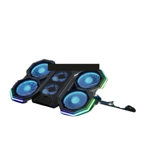 Gaming Laptop Cooler Pad Six Fan 15.6 Inch Adjustable Notebook Stand RGB Fast Heat Dissipation with 2 USB Ports(C) - color: C