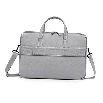 Uonlytech Laptop Carrying Bag PU Leather Tablet Case with Double Zipper Design for Devices Stylish Business Tote for Work Travel College