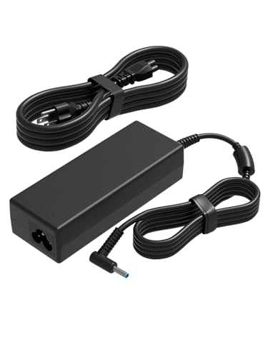 65W 45W Smart Blue Tip Compatible with HP Envy x360 13 15 17& Elitebook 840 850& Pavilion& ProBook& Stream& Notebook& Spectre 13 Chromebook 11 14 Zbook 14u 15u Laptop Power Adapter