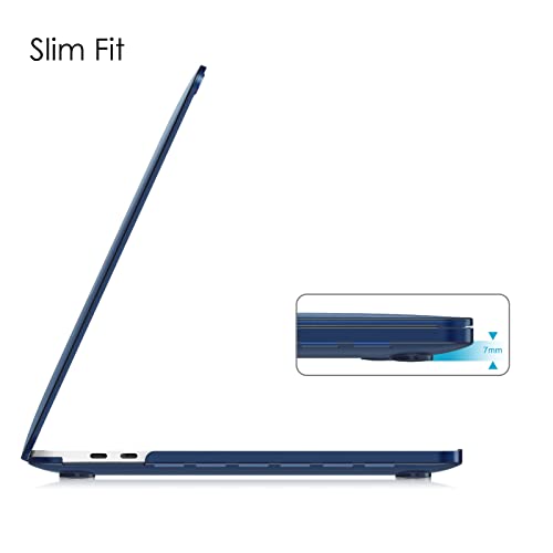 Fintie Hard Shell Case for MacBook Pro 13 Inch, Frost Navy | A2338(M2 M1) A2251 A2289 A2159 A1989 A1706 A1708 (2016-2023) with/Without Touch Bar, Snap-On Cover, Lightweight - color: Frost Navy, size: Pro 13 Inch