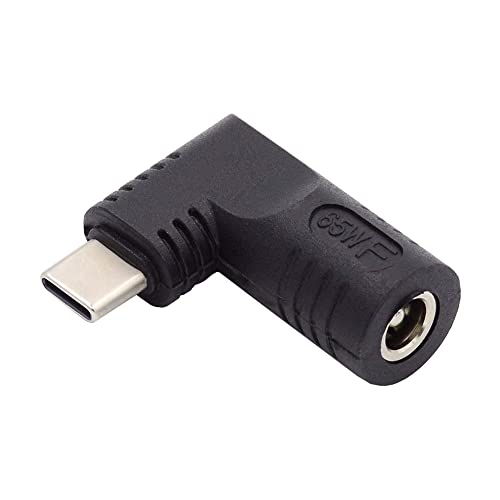 DC Jack 5.5x2.5mm Input to USB-C Type-C Angled 90 Degree Power Plug Charge Adapter for Laptop Phone - style: 5.5x2.5mm