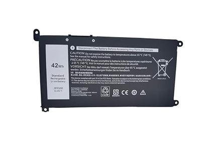 JPFMR Laptop Battery Replacement for Dell Chromebook 3100 3400 2-in-1 5488 5493 5593 P90F Series Notebook 0JPFMR 7MT0R 7MTOR 16DPH 7T0D3 07T0D3 DN33X RDNP5 65N6H [11.4V 42Wh]