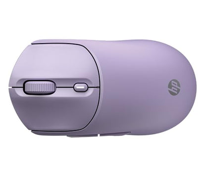 HP 400 Quiet Wireless Mouse, Dual Bluetooth & 2.4GHz, Soft Silicone, Quiet Clicks, Microsoft Wheel, 24-Month Battery, 6000 DPI, Ambidextrous, Eco-Friendly Design, Multi-OS, Purple - color: Purple