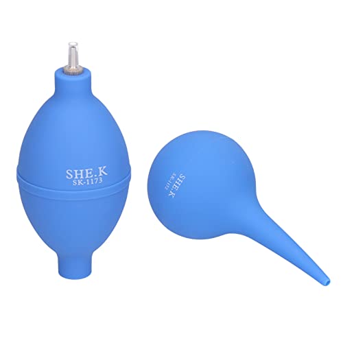 2Pcs Rubber Squeeze Bulb Blower - Portable Hand Operated Blowing B Pump, Ideal for Cameras, Lenses, and Sensitive Equipment