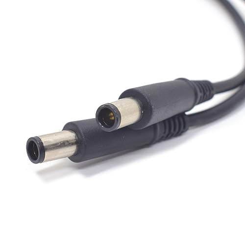 2Pack 1FT 7.4x5.0mm DC 3 Wire Power Pigtail Cable for HP Dell Laptop Repair | 7.4mm x 5.0mm Male Plug, 0.3M 3 Wire Bare Open End Cable, Power Adapter Cord for HP DELL 19V Charger, Power Supply DIY Repair - size: 7.4mm x 5mm Male