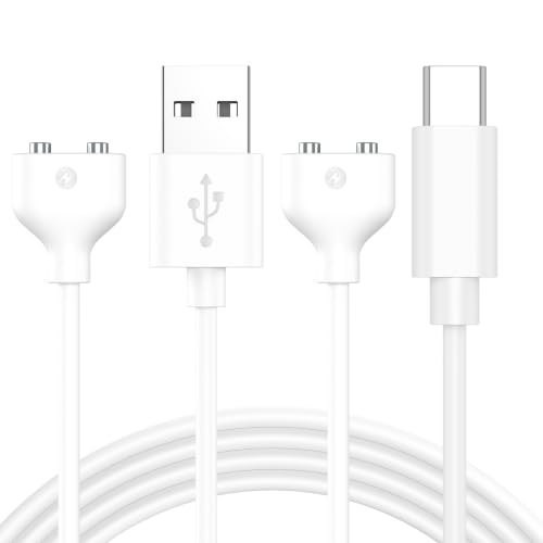 Meliya 2Pack Magnetic USB DC Charger Cable(6mm/0.24inch), Replacement Charging Cord for Rechargeable Toys Massagers Electric Toothbrush - size: USB-A/USB-C