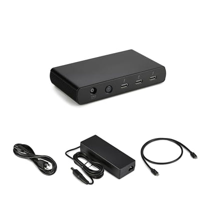 Amazon Basics Thunderbolt 4 Docking Station, Dual 4K@60Hz Display Support, 85W Power Delivery, 3X Downstream TBT4, 1xUSB A 3.1, Mac/Windows Compatible, Black, 4.76 x 2.84 x 0.86 inches - size: ‎4.76 x 2.84 x 0.86 inches