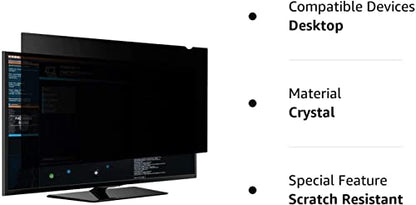 [2 Pack] Computer Screen Privacy Shield 27 inches for Widescreen Computer Monitor – Date Protection for Desktop Computer Security – Anti-Glare, Anti-Scratch, Blocks 96% UV–16:9 Aspect Ratio