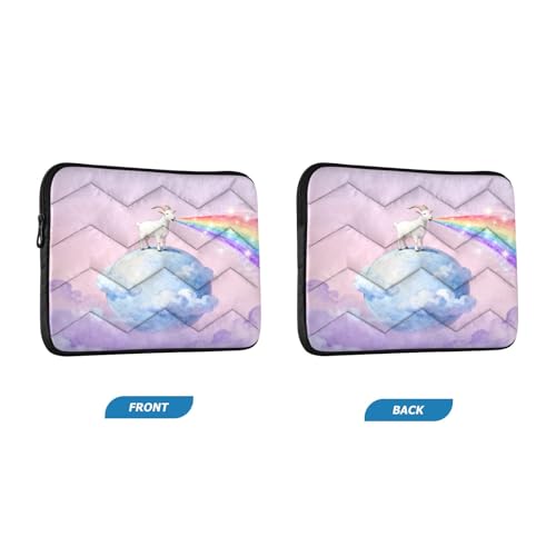 Cute Goat Plane 13” Quilted Laptop Sleeve Case Soft Notebook Protector Bag Computer Carrying Case - color: Cute Goat plane, size: Medium