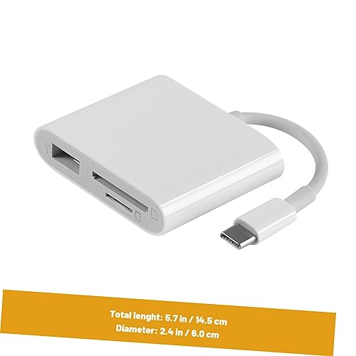 HOMSFOU USB Card Reader 3-in-1 Multi-Format Adapter for Laptop Tablet and Phone High-Speed USB 3.0 Type-C Converter Compatible