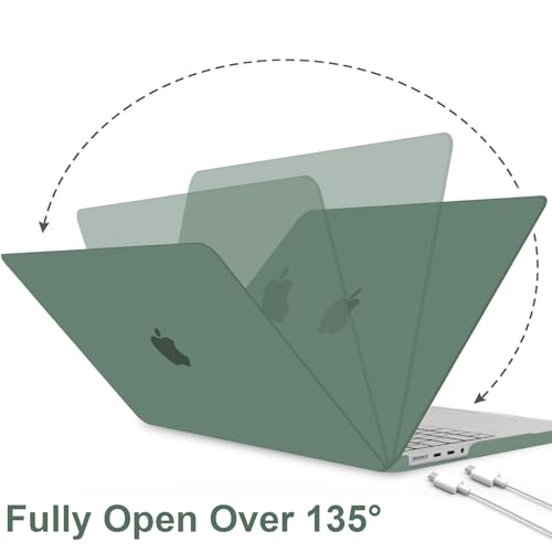 B BELK Compatible with MacBook Pro 14 inch Case 2026-2021 M5 M4 M3 M2 M1 A3427 A3426 A3112 A3185 A3401 A2918 A2992 A2779 A2442, Plastic Hard Shell Case+Keyboard Cover+Screen Protector, Midnight Green - color: Midnight Green
