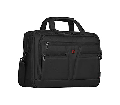 Wenger 606465 BC Star 14'/16' Expandable Laptop Brief, SmartGuard Laptop Protection with a QuickAccess Tablet Pocket in Black (18 litres), Black, BC Star - size: 14 Inch/16 Inch Messenger Bag, style: Bc Star
